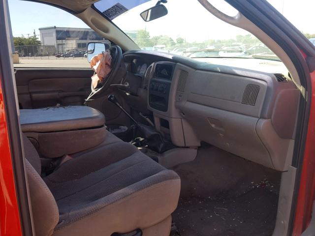 3D7KS26C95G701094 - 2005 DODGE RAM 2500 S RED photo 5