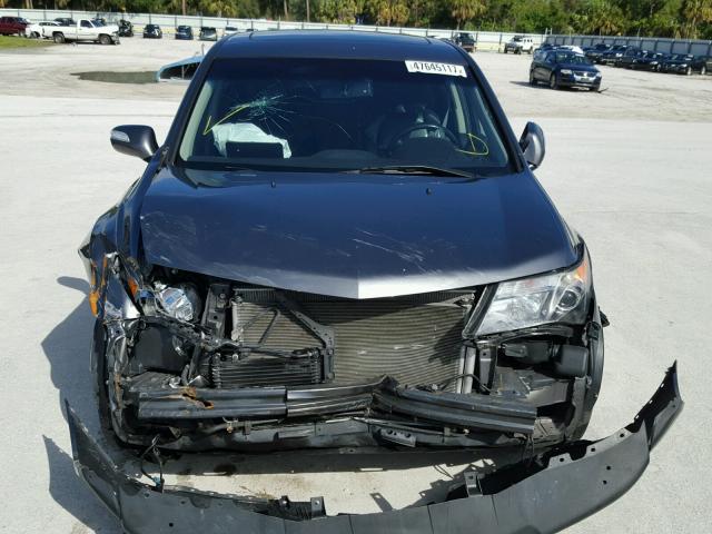 2HNYD2H22BH545408 - 2011 ACURA MDX GRAY photo 9