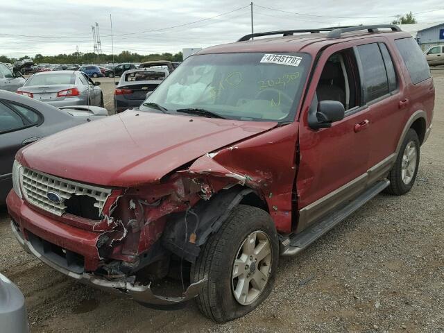 1FMZU74E63UA73361 - 2003 FORD EXPLORER E RED photo 2