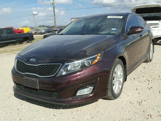 5XXGN4A72EG281744 - 2014 KIA OPTIMA EX BURGUNDY photo 2