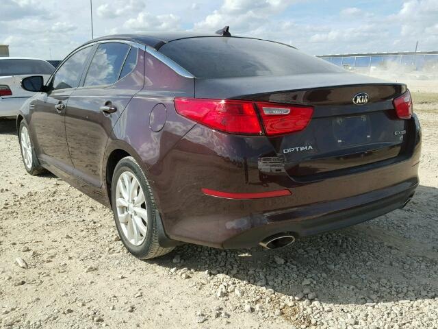 5XXGN4A72EG281744 - 2014 KIA OPTIMA EX BURGUNDY photo 3