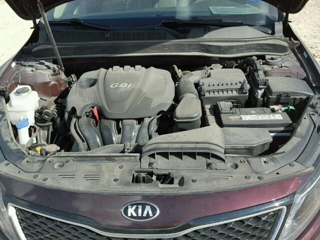 5XXGN4A72EG281744 - 2014 KIA OPTIMA EX BURGUNDY photo 7