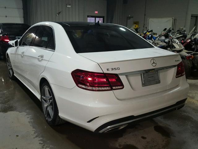 WDDHF8JB7FB091609 - 2015 MERCEDES-BENZ E 350 4MAT WHITE photo 3