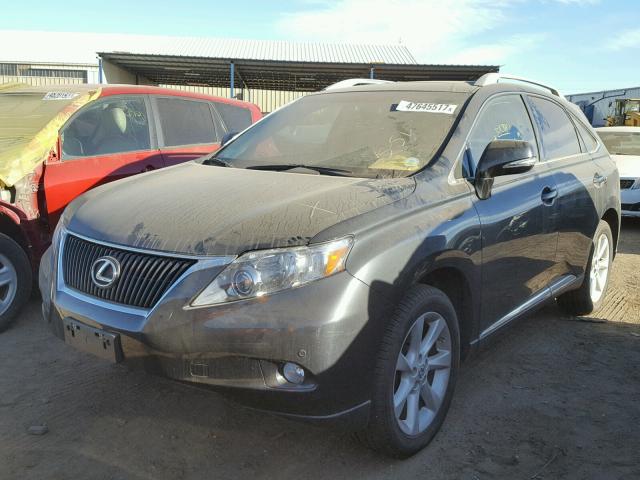 2T2BK1BA1BC099298 - 2011 LEXUS RX 350 CHARCOAL photo 2