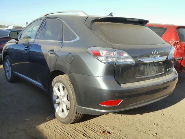 2T2BK1BA1BC099298 - 2011 LEXUS RX 350 CHARCOAL photo 3