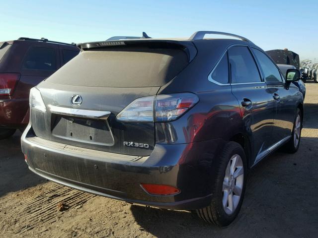 2T2BK1BA1BC099298 - 2011 LEXUS RX 350 CHARCOAL photo 4