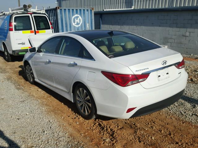 5NPEC4AC9EH889095 - 2014 HYUNDAI SONATA SE WHITE photo 3