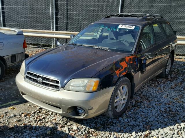 4S3BH665426301619 - 2002 SUBARU LEGACY OUT BLUE photo 2