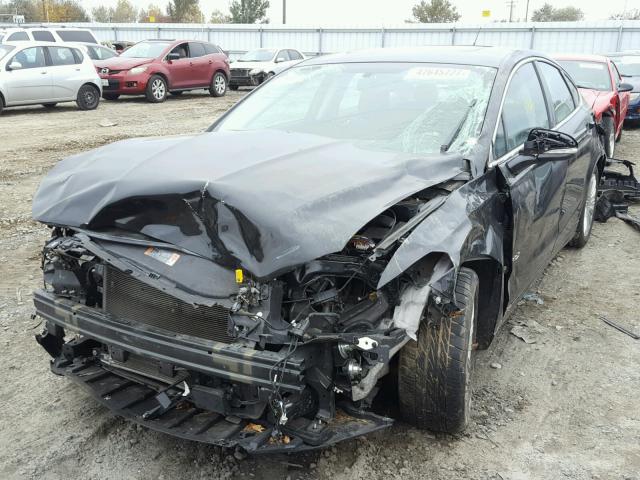 3FA6P0LU8ER286469 - 2014 FORD FUSION SE BLACK photo 2