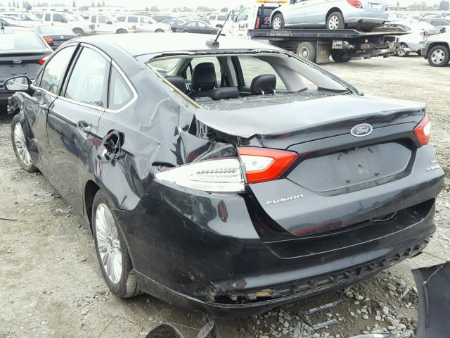 3FA6P0LU8ER286469 - 2014 FORD FUSION SE BLACK photo 3