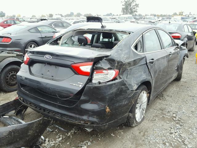 3FA6P0LU8ER286469 - 2014 FORD FUSION SE BLACK photo 4