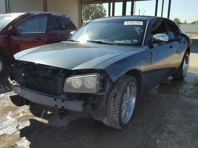 2B3KA43R78H114240 - 2008 DODGE CHARGER BLUE photo 2