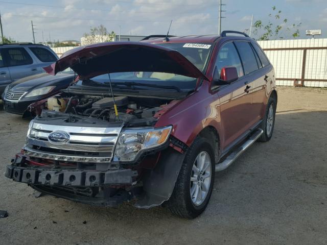 2FMDK38C17BB37674 - 2007 FORD EDGE SEL MAROON photo 2