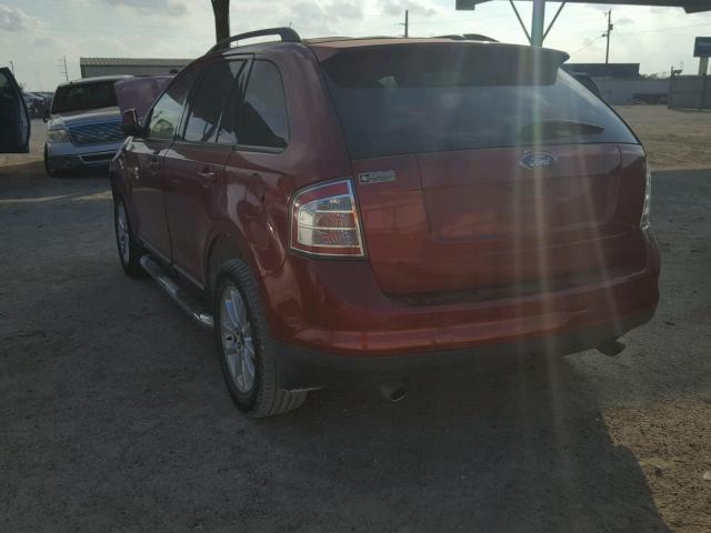 2FMDK38C17BB37674 - 2007 FORD EDGE SEL MAROON photo 3