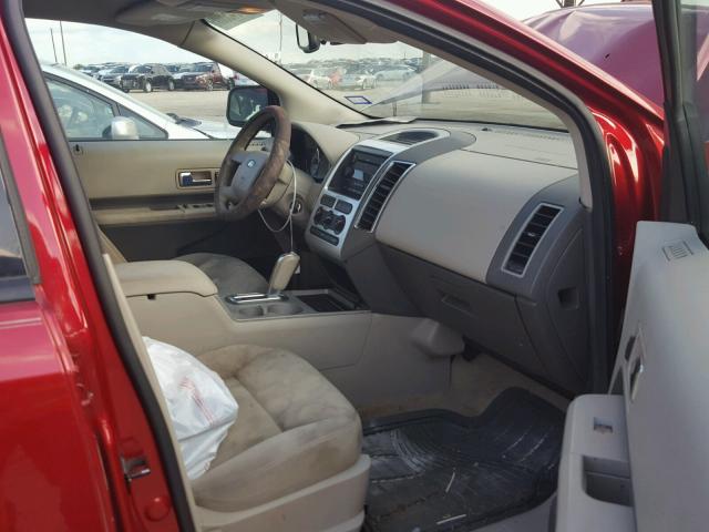 2FMDK38C17BB37674 - 2007 FORD EDGE SEL MAROON photo 5