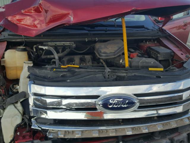 2FMDK38C17BB37674 - 2007 FORD EDGE SEL MAROON photo 7