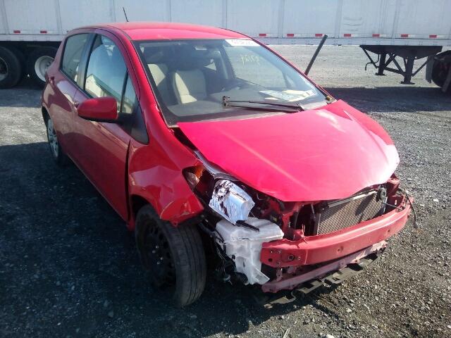 JTDKTUD36ED580320 - 2014 TOYOTA YARIS RED photo 1