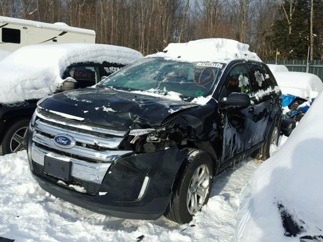 2FMDK4JCXEBB58651 - 2014 FORD EDGE SEL BLACK photo 2