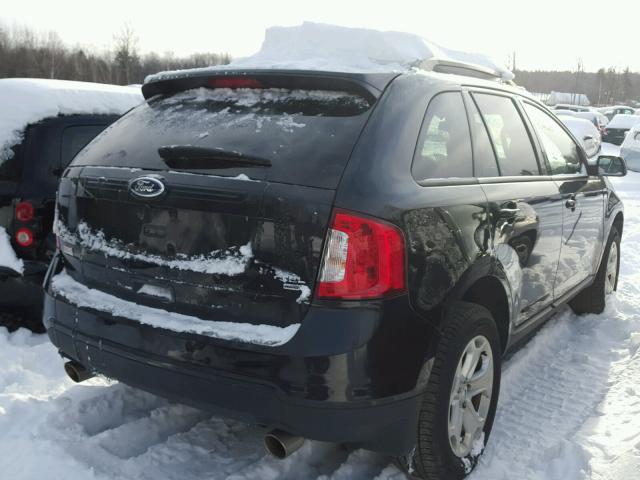 2FMDK4JCXEBB58651 - 2014 FORD EDGE SEL BLACK photo 4