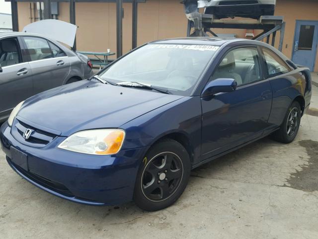 1HGEM21931L034552 - 2001 HONDA CIVIC SI BLUE photo 2