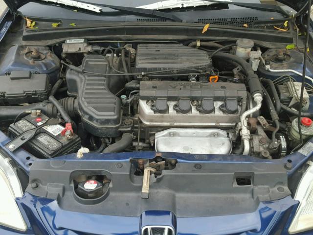 1HGEM21931L034552 - 2001 HONDA CIVIC SI BLUE photo 7