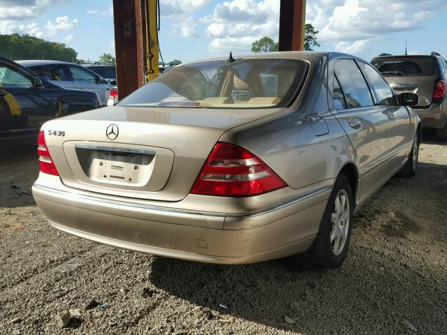 WDBNG70J81A164979 - 2001 MERCEDES-BENZ S 430 GOLD photo 4