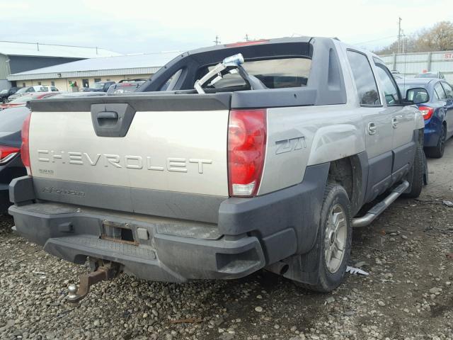 3GNEK12T44G277286 - 2004 CHEVROLET AVALANCHE BEIGE photo 4