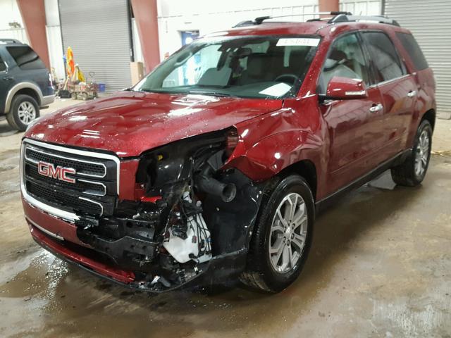 1GKKVRKD6FJ274874 - 2015 GMC ACADIA SLT MAROON photo 2