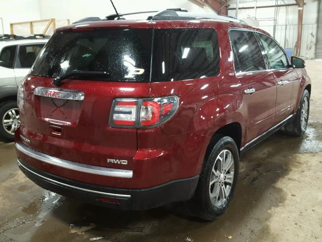 1GKKVRKD6FJ274874 - 2015 GMC ACADIA SLT MAROON photo 4