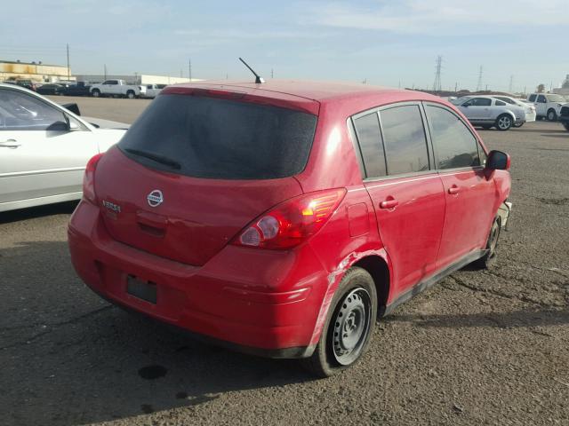 3N1BC1CP6CK253175 - 2012 NISSAN VERSA S RED photo 4