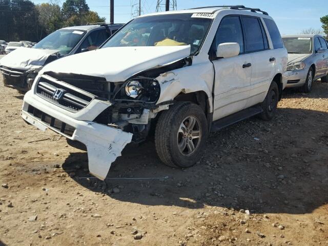 2HKYF18704H531815 - 2004 HONDA PILOT EXL WHITE photo 2