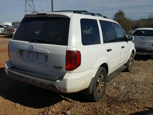 2HKYF18704H531815 - 2004 HONDA PILOT EXL WHITE photo 4