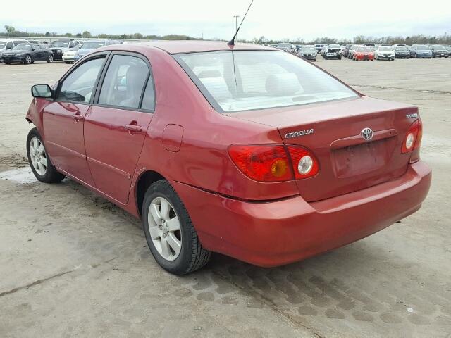 JTDBR32E130031366 - 2003 TOYOTA COROLLA CE RED photo 3