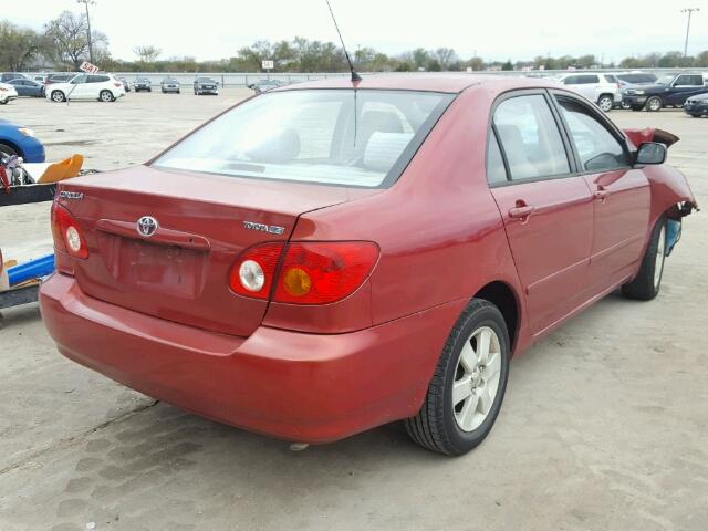 JTDBR32E130031366 - 2003 TOYOTA COROLLA CE RED photo 4