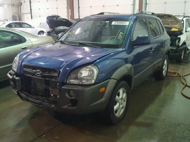 KM8JN72D25U141114 - 2005 HYUNDAI TUCSON GLS BLUE photo 2