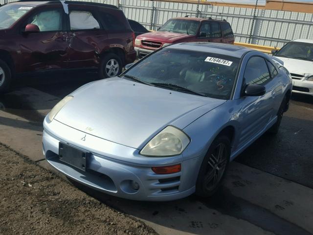 4A3AC74HX3E122857 - 2003 MITSUBISHI ECLIPSE GT BLUE photo 2