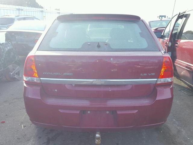 1G1ZT62835F120957 - 2005 CHEVROLET MALIBU MAX RED photo 10