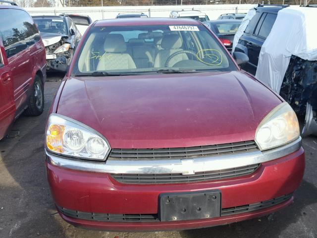 1G1ZT62835F120957 - 2005 CHEVROLET MALIBU MAX RED photo 9