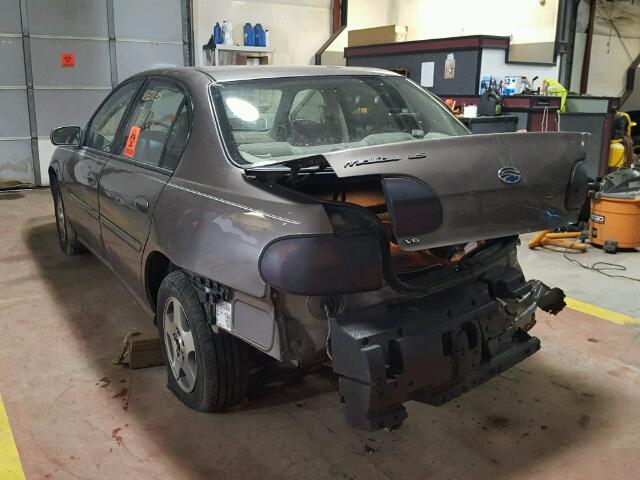 1G1NE52J32M667238 - 2002 CHEVROLET MALIBU LS 棕色 照片 3