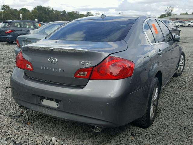 JN1CV6AR4DM358637 - 2013 INFINITI G37 GRAY photo 4