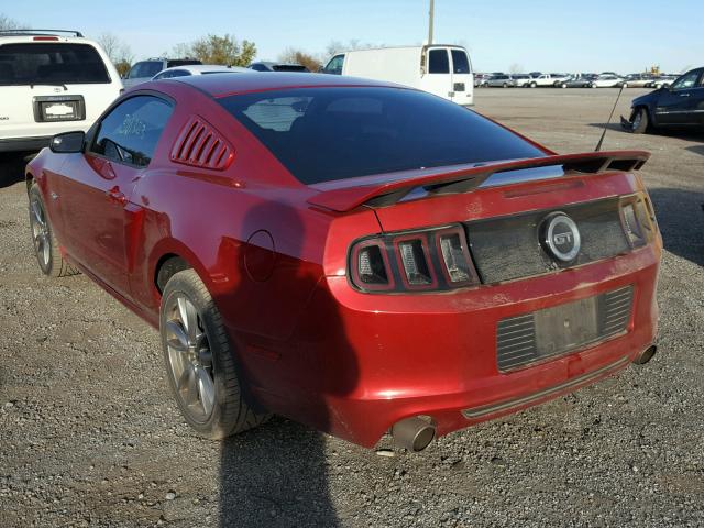 1ZVBP8CF8D5231463 - 2013 FORD MUSTANG GT RED photo 3