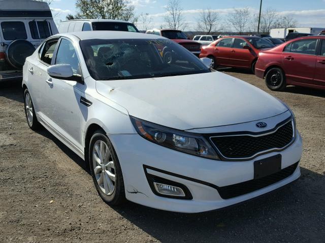 5XXGN4A78EG260803 - 2014 KIA OPTIMA EX WHITE photo 1