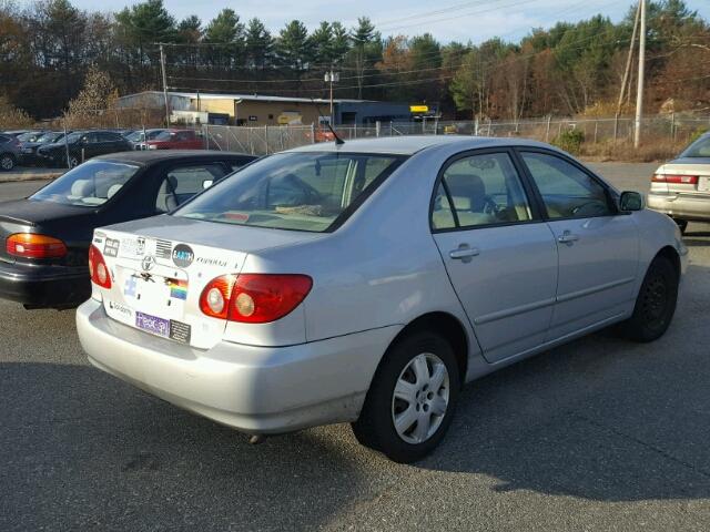 2T1BR32E57C726512 - 2007 TOYOTA COROLLA CE SILVER photo 4