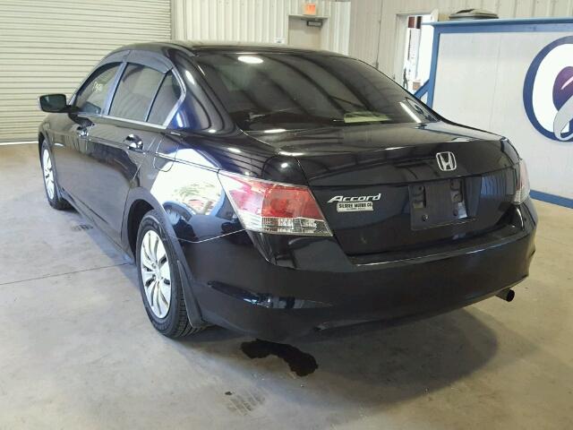 1HGCP26338A001592 - 2008 HONDA ACCORD LX BLACK photo 3