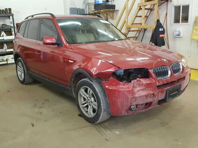 WBXPA93426WD26473 - 2006 BMW X3 3.0I RED photo 1