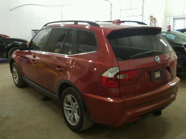 WBXPA93426WD26473 - 2006 BMW X3 3.0I RED photo 3