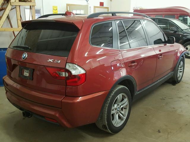 WBXPA93426WD26473 - 2006 BMW X3 3.0I RED photo 4