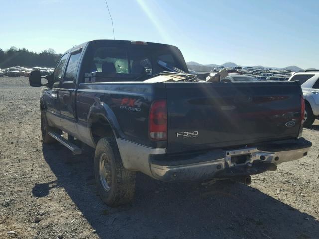 1FTSW31P04ED74590 - 2004 FORD F350 SRW S BLACK photo 3