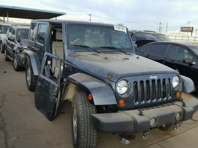 1J4GA59197L190369 - 2007 JEEP WRANGLER S BLUE photo 1