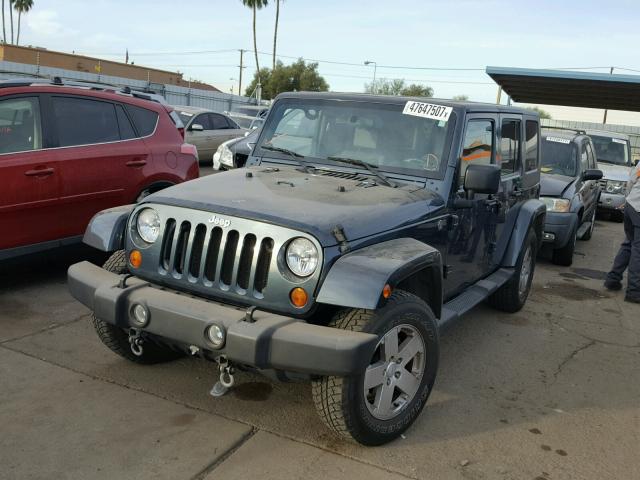 1J4GA59197L190369 - 2007 JEEP WRANGLER S BLUE photo 2